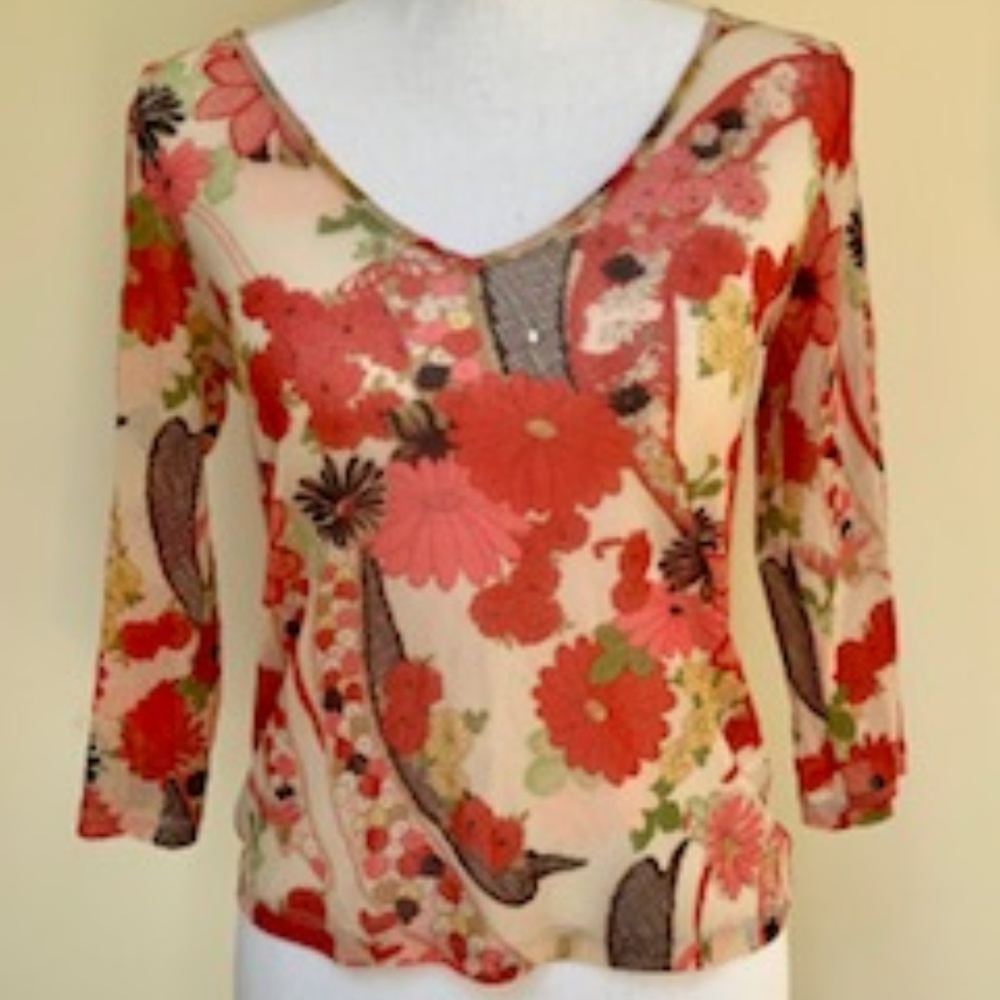 The Limited Nylon Floral Top